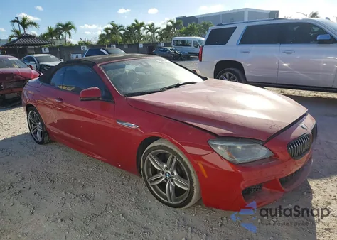 2014 BMW 640 I z USA, uszkodzony, nr VIN WBALW7C5XEDX58792